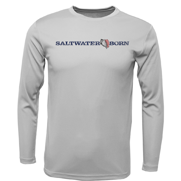 Saltwater Born Diver Down Dive Flag Men's Long Sleeve UPF 50+ Dry-Fit Shirt