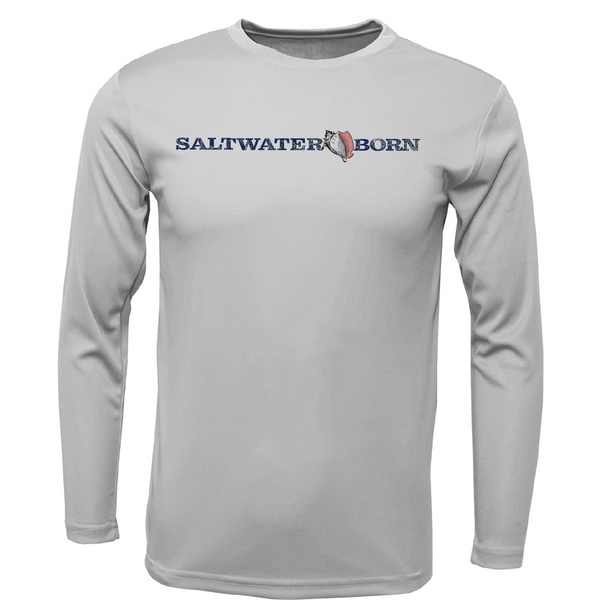 Saltwater Born Siesta Key, FL Wave Men's Long Sleeve UPF 50+ Dry-Fit Shirt