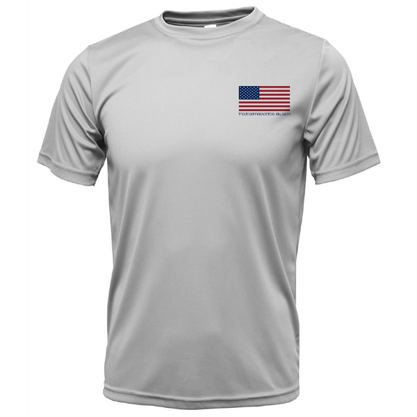 Freshwater Born Duck Hunter USA Men's Short Sleeve UPF 50+ Dry-Fit Shirt