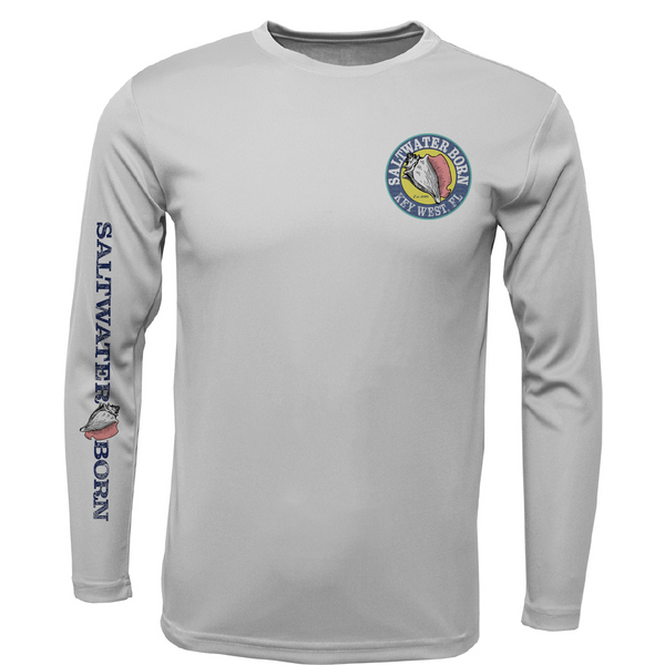 Key West, FL Sunken Pirate Ship Men's Long Sleeve UPF 50+ Dry-Fit Shirt