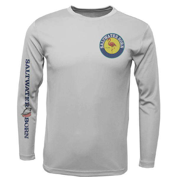 Saltwater Born Flamingo Men's Long Sleeve UPF 50+ Dry-Fit Shirt