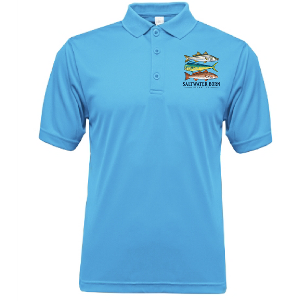 Stuart, FL Fishing Trio Men's Short Sleeve UPF 50+ Dry-Fit Polo