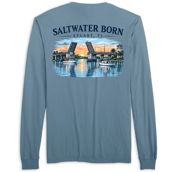 Stuart, FL Coastal Crossing Men's Cotton Long Sleeve Shirt