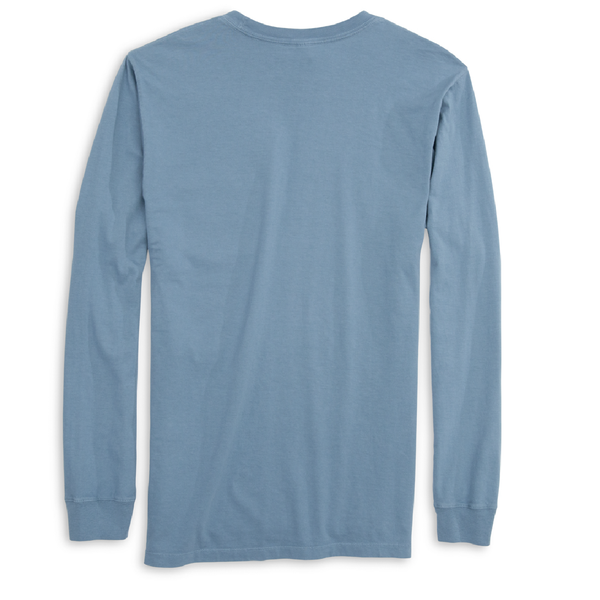 Freshwater Born Linear Logo Men's Cotton Long Sleeve Shirt