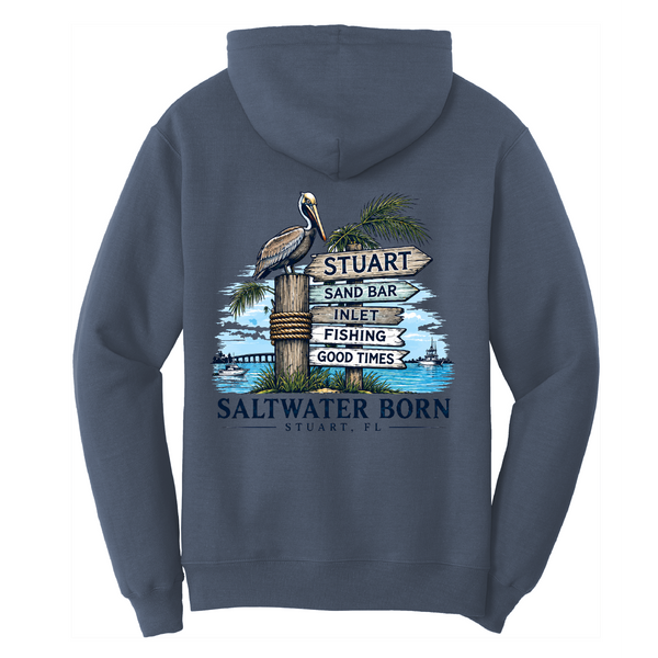 Stuart, FL Coastal Crossroads Men's Cotton Hoodie