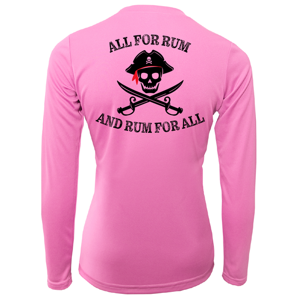 Charleston, SC "All For Rum and Rum For All" Women's Long Sleeve UPF 50+ Dry-Fit Shirt