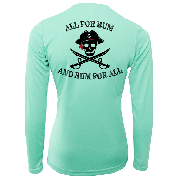 Charleston, SC "All For Rum and Rum For All" Women's Long Sleeve UPF 50+ Dry-Fit Shirt