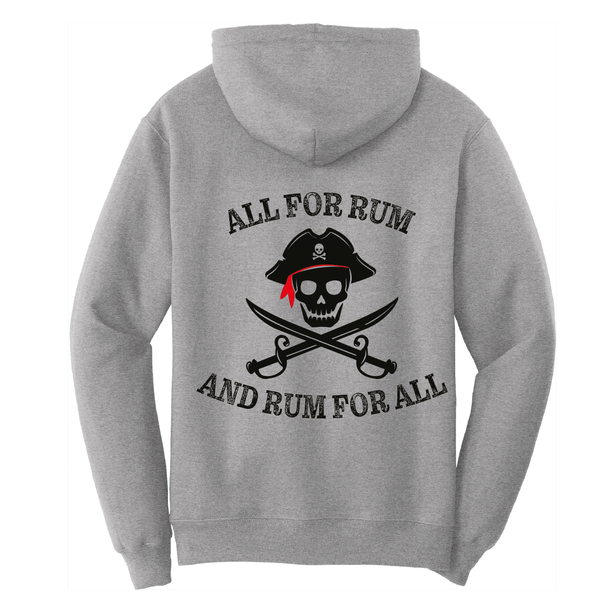 St. Pete Beach, FL "All For Rum and Rum For All" Cotton Hoodie