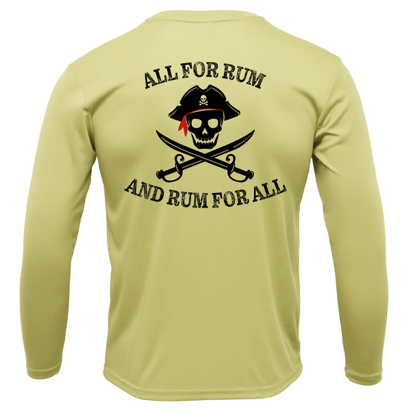 Florida Freshwater Born "All For Rum and Rum For All" Camisa de manga larga para niña UPF 50+ Dry-Fit