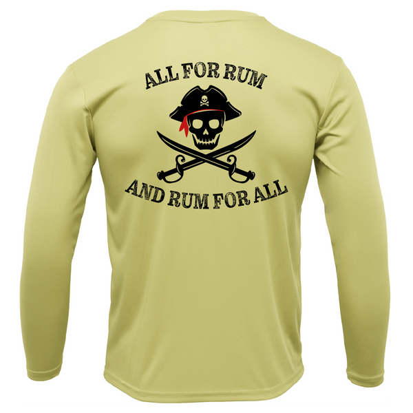 Charleston, SC "All For Rum and Rum For All" Men's Long Sleeve UPF 50+ Dry-Fit Shirt