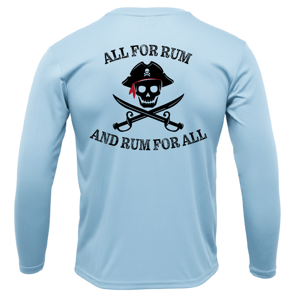 Michigan Freshwater Born "All For Rum and Rum For All" Men's Long Sleeve UPF 50+ Dry-Fit Shirt