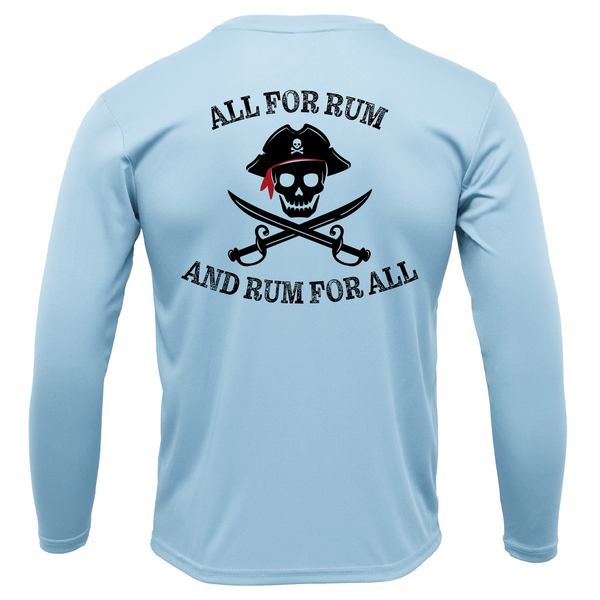 Charleston, SC "All For Rum and Rum For All" Men's Long Sleeve UPF 50+ Dry-Fit Shirt