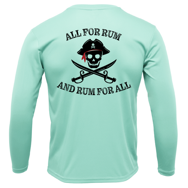 Texas Freshwater Born "All For Rum and Rum For All" Camisa de manga larga para niña UPF 50+ Dry-Fit