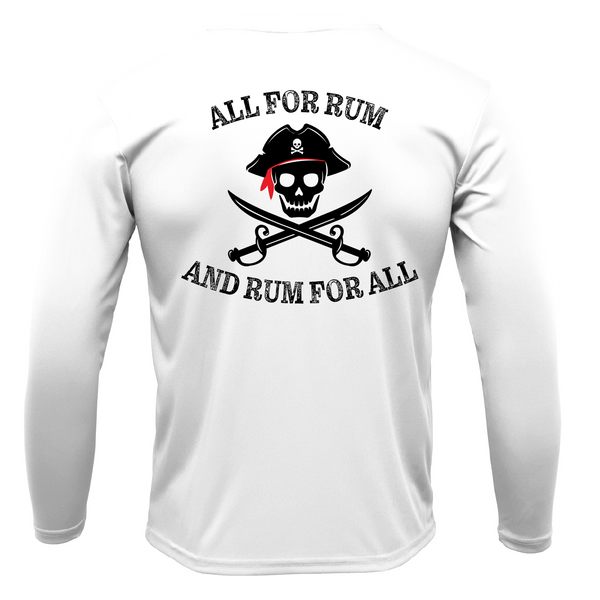 Michigan Freshwater Born "All For Rum and Rum For All" Men's Long Sleeve UPF 50+ Dry-Fit Shirt