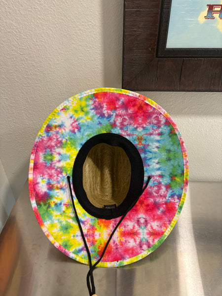 Sarasota Outboard Club Tie-Dye Straw Hat