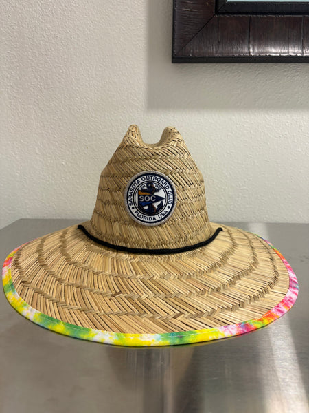 Sarasota Outboard Club Tie-Dye Straw Hat