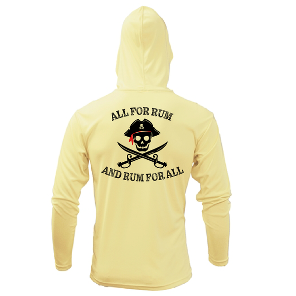 New York Freshwater Born "All For Rum and Rum For All" Men's Long Sleeve UPF 50+ Dry-Fit Hoodie