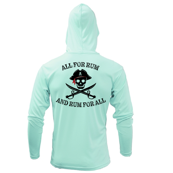 Michigan Freshwater Born "All For Rum and Rum For All" Men's Long Sleeve UPF 50+ Dry-Fit Hoodie