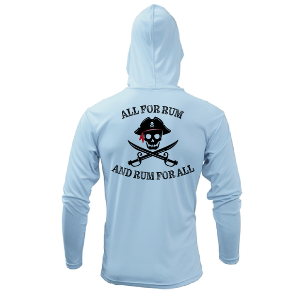 Florida Freshwater Born "All For Rum and Rum For All" Men's Long Sleeve UPF 50+ Dry-Fit Hoodie