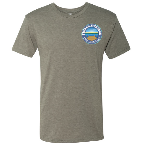 Freshwater Born- Heartland Heritage Men's Triblend Tee