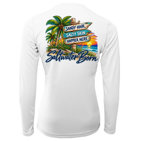 Saltwater Born Salty Sunset Women's Long Sleeve UPF 50+ Dry-Fit Shirt