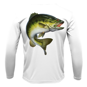 Michigan Freshwater Born Largemouth Bass Men's Long Sleeve UPF 50+ Dry-Fit Shirt