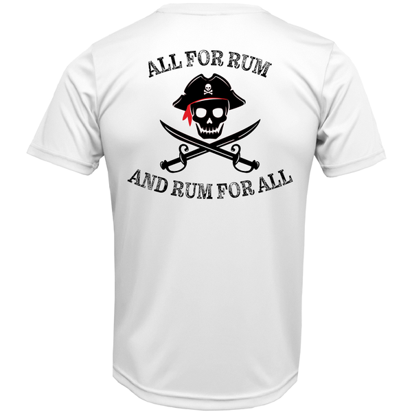 Lake Travis "All For Rum and Rum For All" Men's Short Sleeve UPF 50+ Dry-Fit Shirt