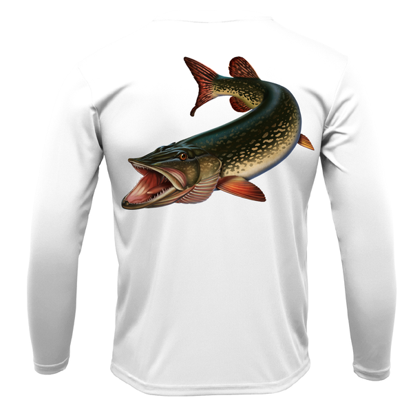 Florida Freshwater Born Pike Boy's Long Sleeve UPF 50+ Dry-Fit Shirt