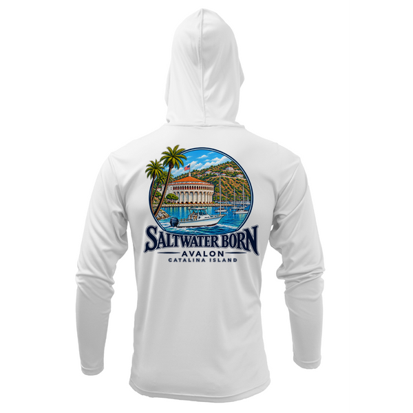 Avalon, CA Harbor Men's Long Sleeve UPF 50+ Dry-Fit Hoodie