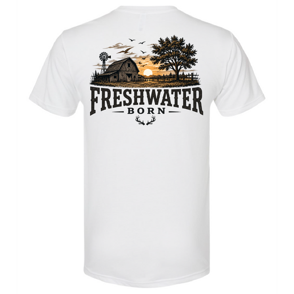 Freshwater Born- Heartland Heritage Men's Triblend Tee