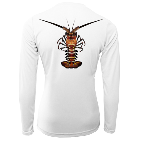 Florida Keys Realistic Lobster Women's Long Sleeve UPF 50+ Dry-Fit Shirt