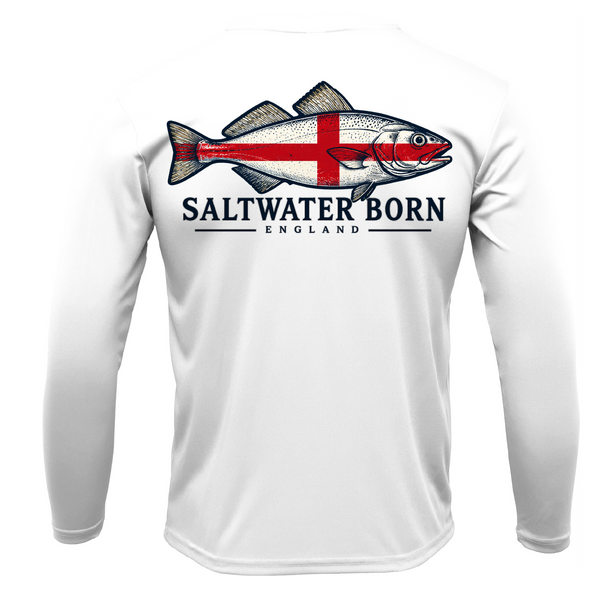 Saltwater Born England Cod Men's Long Sleeve UPF 50+ Dry-Fit Shirt