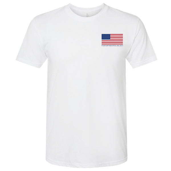 Freshwater Born- Red, White, and Reel Men's Triblend Tee
