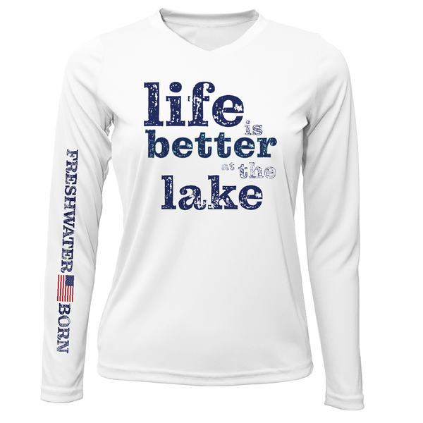 Texas "Life is Better at the Lake" Women's Long Sleeve UPF 50+ Dry-Fit Shirt