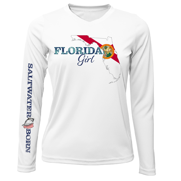 St. Petersburg, Florida Girl Women's Long Sleeve UPF 50+ Dry-Fit Shirt