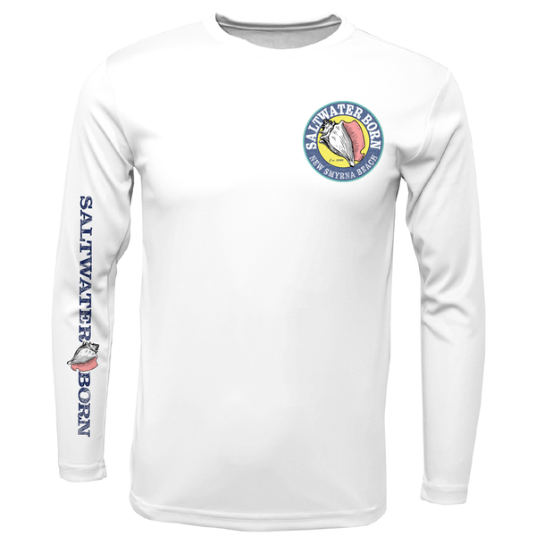 New Smyrna Beach, FL Logo Men's Long Sleeve UPF 50+ Dry-Fit Shirt