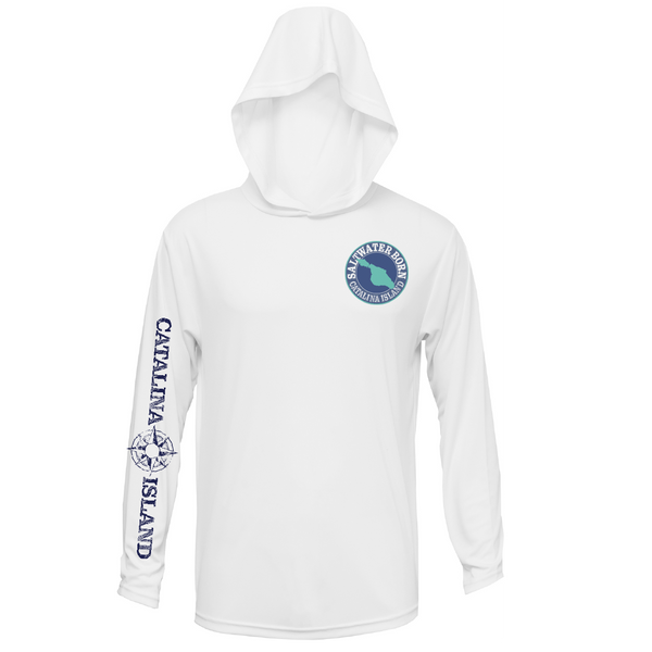 Avalon, CA Saltwater Adventure Men's Long Sleeve UPF 50+ Dry-Fit Hoodie