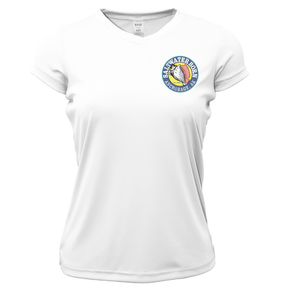 Anchorage, AK Bush Plane Women's Short Sleeve UPF 50+ Dry-Fit Shirt