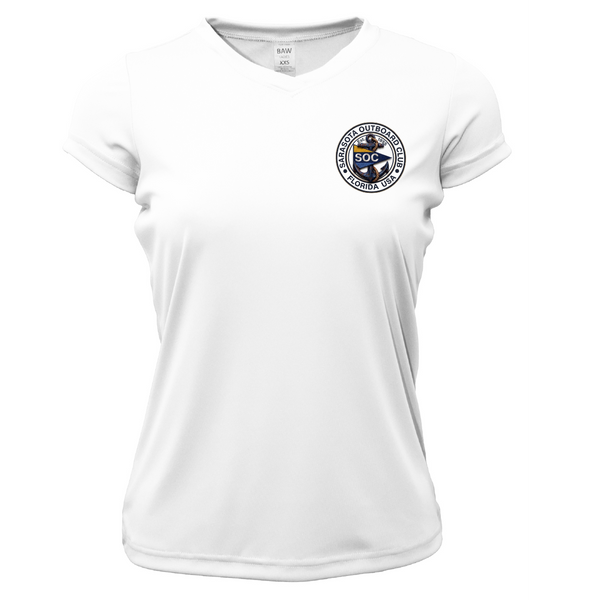 Sarasota Outboard Club Classic Women's Short Sleeve UPF 50+ Dry-Fit Shirt
