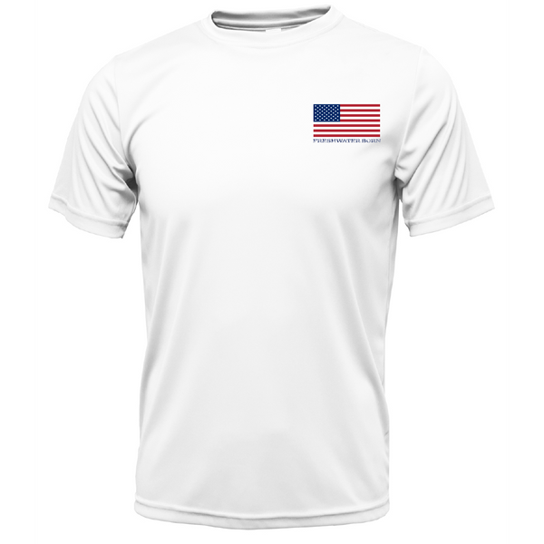 Freshwater Born Duck Hunter USA Men's Short Sleeve UPF 50+ Dry-Fit Shirt
