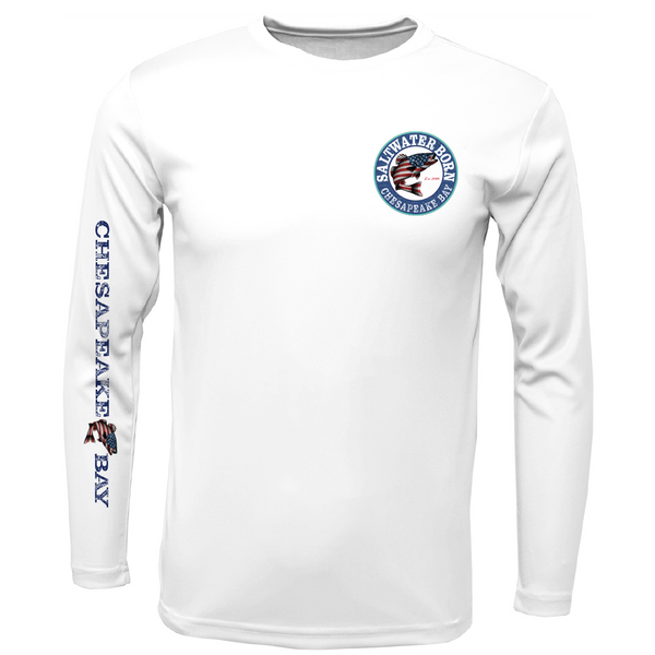 Chesapeake Bay USA Rockfish Men's Long Sleeve UPF 50+ Dry-Fit Shirt