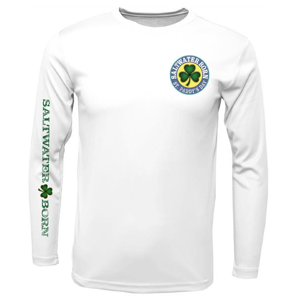 St. Patrick's Day Clover Men's Long Sleeve UPF 50+ Dry-Fit Shirt