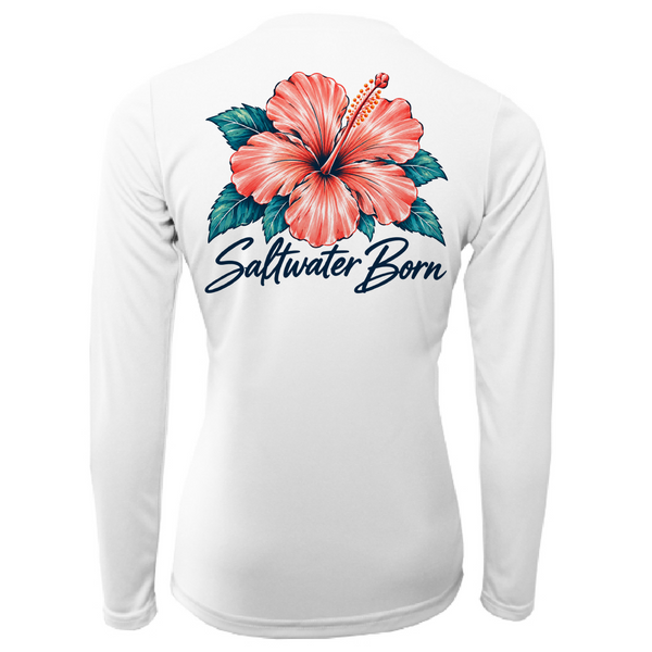 Saltwater Born Island Bloom Women's Long Sleeve UPF 50+ Dry-Fit Shirt