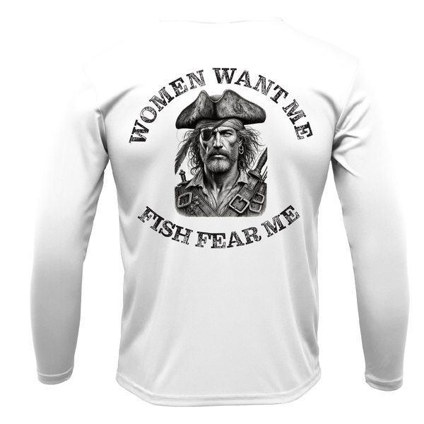 Tampa Bay "Women Want Me, Fish Fear Me" Men's Long Sleeve UPF 50+ Dry-Fit Shirt