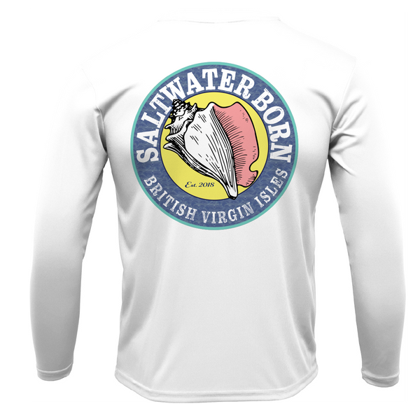British Virgin Islands Flag Men's Long Sleeve UPF 50+ Dry-Fit Shirt