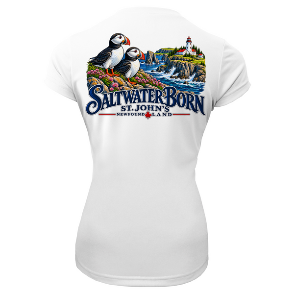 St. John's, Newfoundland Puffins Women's Short Sleeve UPF 50+ Dry-Fit Shirt