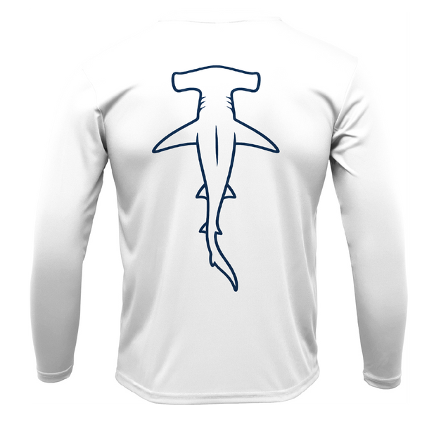 Hammerhead Outline Men's Long Sleeve UPF 50+ Dry-Fit Shirt