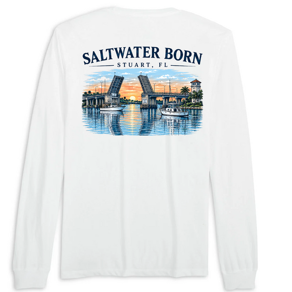 Stuart, FL Coastal Crossing Men's Cotton Long Sleeve Shirt