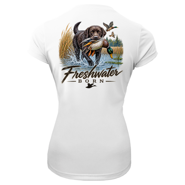 Freshwater Born Marsh Born Women's Short Sleeve UPF 50+ Dry-Fit Shirt