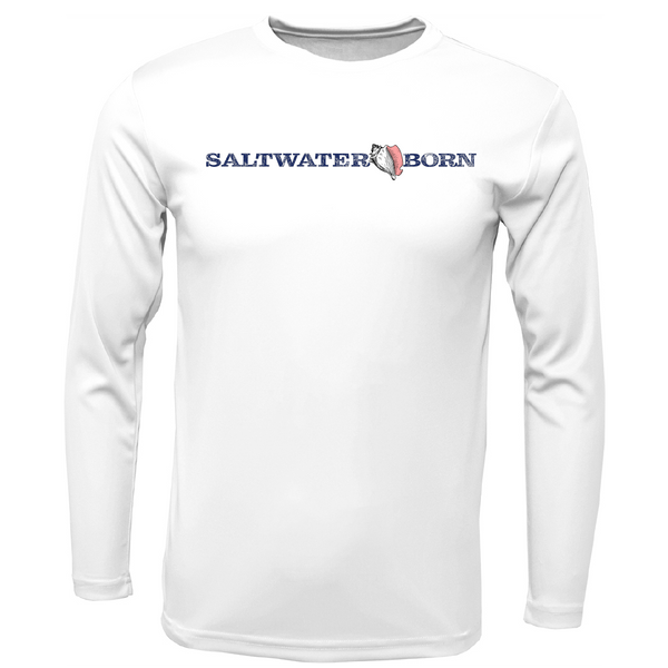 Saltwater Born Diver Down Dive Flag Men's Long Sleeve UPF 50+ Dry-Fit Shirt